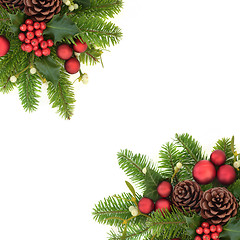 Image showing Decorative Christmas Background Border