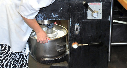 Image showing Vintage dough mixer.