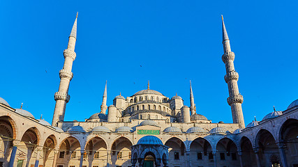 Image showing The Blue Mosque also called Sultan Ahmed Mosque or Sultan Ahmet Mosque in Istanbul, Turkey