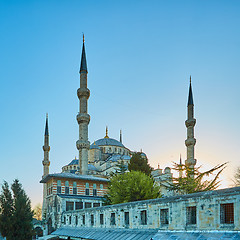 Image showing The Blue Mosque also called Sultan Ahmed Mosque or Sultan Ahmet Mosque in Istanbul, Turkey