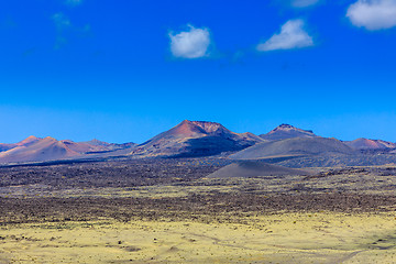 Image showing Beautiful colors in the volcanic landscape of Lanzarote.