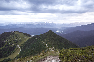 Image showing View from top of Herzogstand, Bavaria, Germany