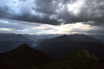 Image showing View from top of Herzogstand, Bavaria, Germany