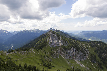 Image showing View from mountain top of Teufelstaettkopf in Bavaria, Germany