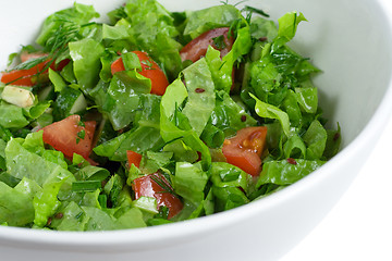 Image showing green salad in a bowl