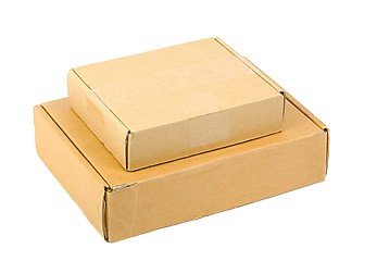 Image showing Cardboard Boxes on White