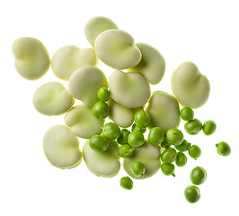 Image showing Beans and peas on a white background