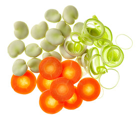 Image showing various vegetables on white background