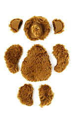 Image showing pattern of toy teddy bear on white