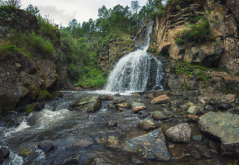 Image showing Kamishlinsky waterfall in Altai