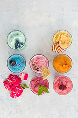 Image showing Different smoothie set