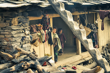 Image showing Two children in Nepal