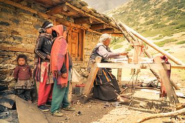 Image showing Working woman in Nepal