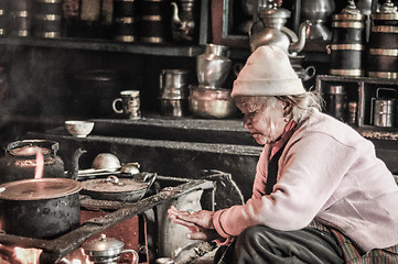 Image showing Woman with ring in Nepal