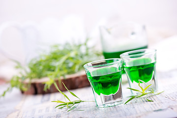 Image showing estragon drink shot 