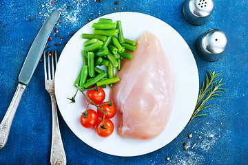 Image showing chicken fillet with vegetables