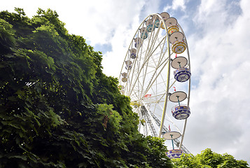 Image showing Thun, Switzerland - 23 July, 2017 Ferris wheel 