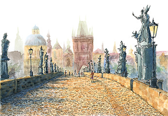 Image showing Charles Bridge (Prague, Czech Republic)