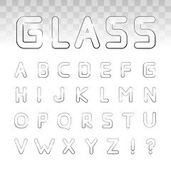 Image showing Vector glass font