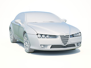 Image showing 3d Car White Blank Template