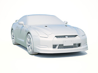 Image showing 3d Car White Blank Template