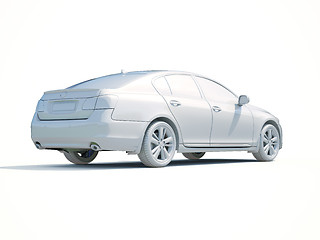 Image showing 3d Car White Blank Template