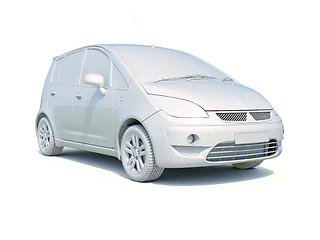 Image showing 3d Car White Blank Template