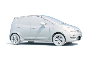 Image showing 3d Car White Blank Template