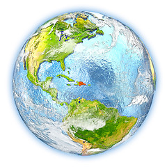 Image showing Dominican Republic on Earth isolated