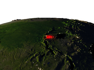 Image showing Rwanda from space at night