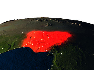 Image showing Nigeria from space at night