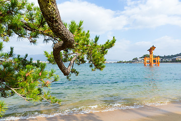 Image showing Floating Torii gate of Itsukushima Shrine