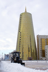 Image showing Tower and trucktor