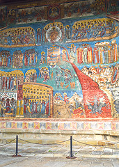 Image showing Last Judgement scene, mural fresco