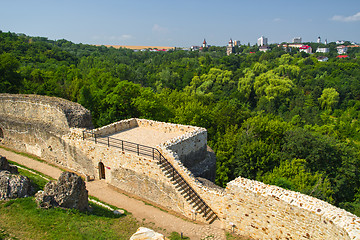 Image showing The ruins of the ancient fortress near Suceava
