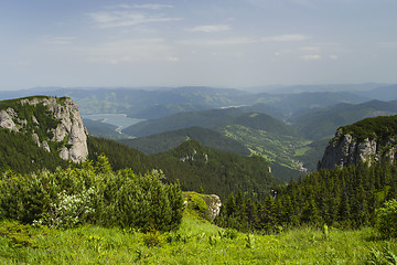 Image showing Summer mountain pasture landscape