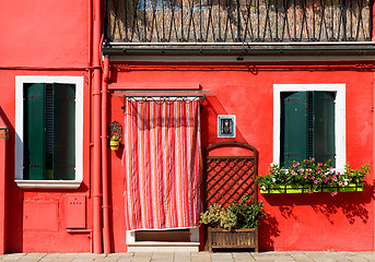 Image showing Red house on Burano