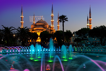 Image showing Illuminated Blue Mosque