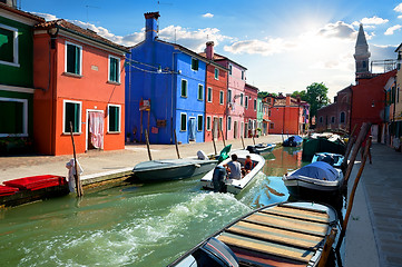 Image showing Canal on island of Burano