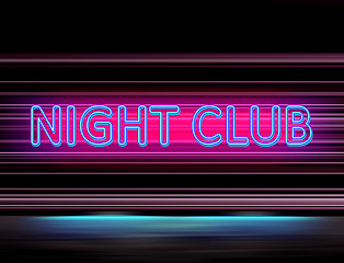 Image showing lighting sign of night club