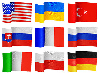 Image showing flags of the different countries