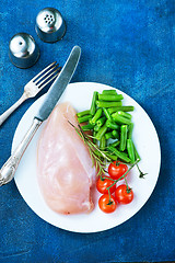 Image showing chicken fillet with vegetables