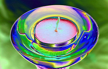 Image showing abstractcandle in holder