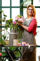 Image showing Photo of florist in glasses