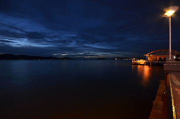 Image showing Sunset view in Kota Kinabalu, Sabah