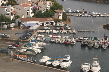 Image showing marina full of boats