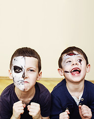 Image showing zombie apocalypse kids concept. Birthday party celebration facep