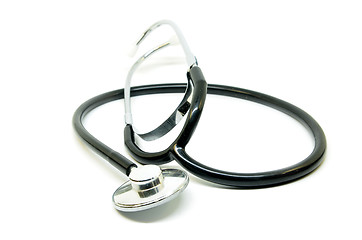 Image showing Perspective of stethoscope isolated