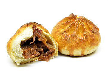 Image showing Crispy BBQ roasted chicken buns