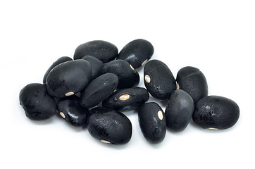 Image showing Small handful of black beans